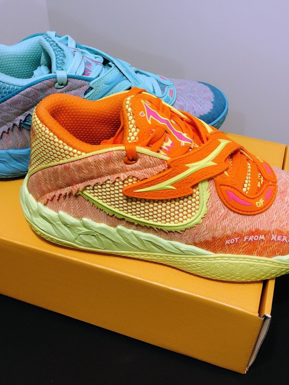 Rick & Morty Puma MB.05 LaMelo Ball Men's Size 9.5 orange/blue basketball Shoes